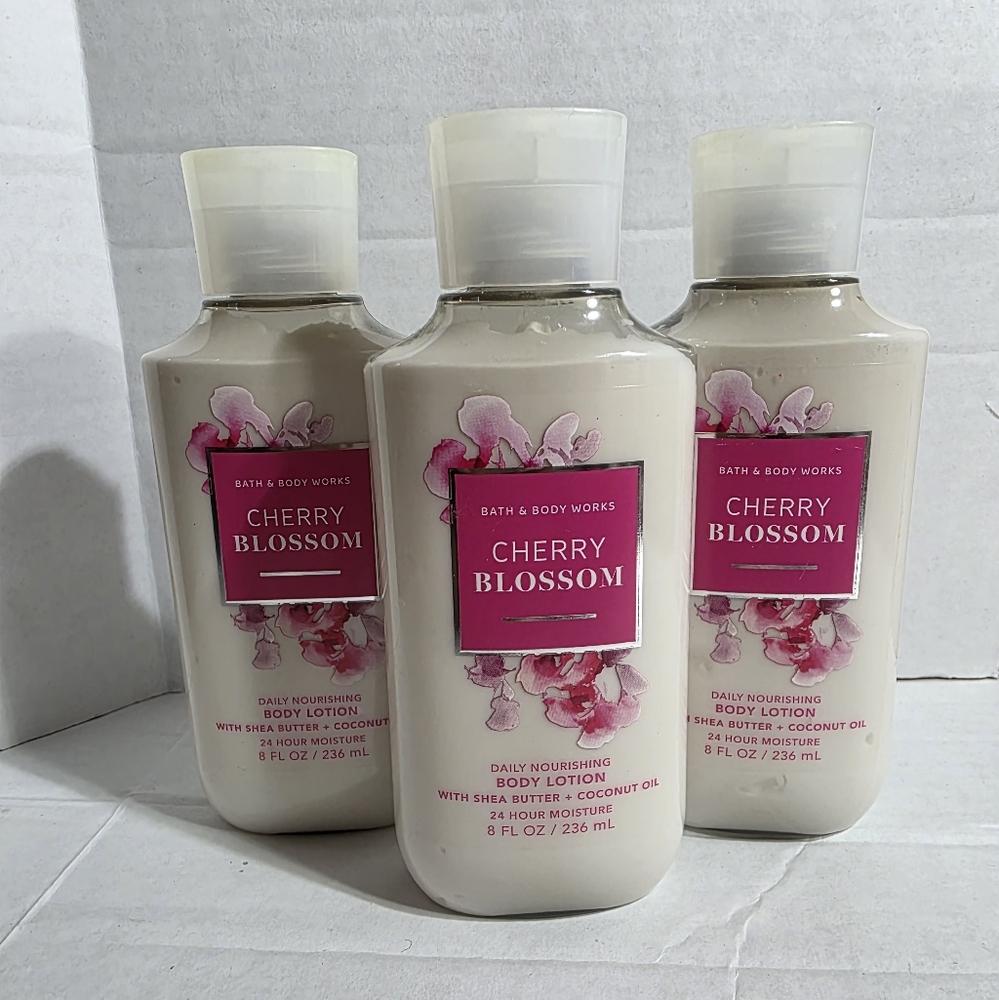 BATH AND BODY WORKS CHERRY BLOSSOM LOTION X3